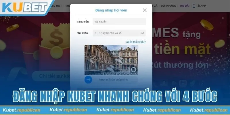 Đăng nhập Kubet dễ dàng với 4 bước