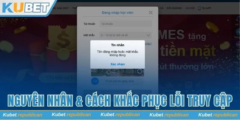 Hướng dẫn hội viên khắc phục lỗi truy cập