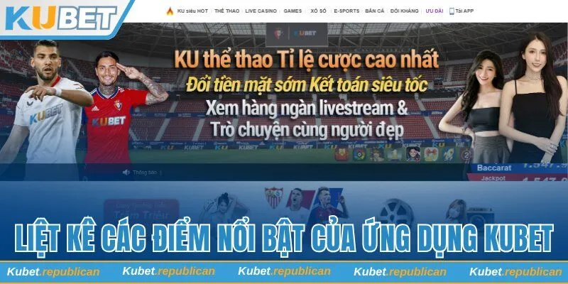 Liệt kê các điểm nổi bật của ứng dụng Kubet